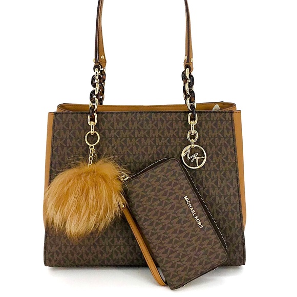 Michael Kors Handbags - 3PCS Michael Kors Sofia Large Tote Wallet Charms